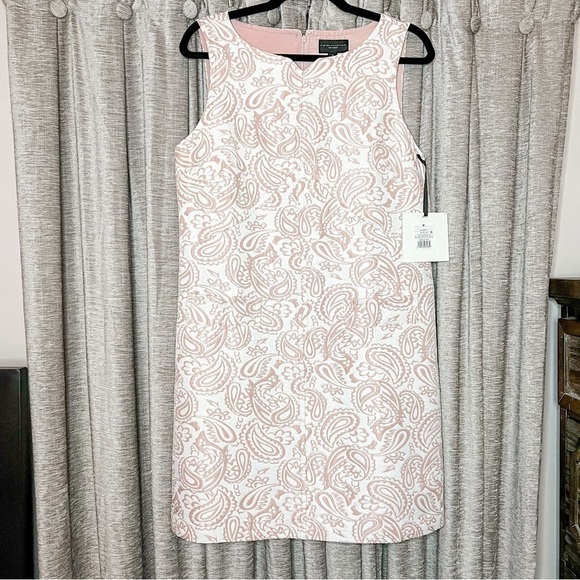 NWT Victoria Beckham Target Blush Pink Jacquard Mod Shift Dress Size Medium - Picture 3 of 15